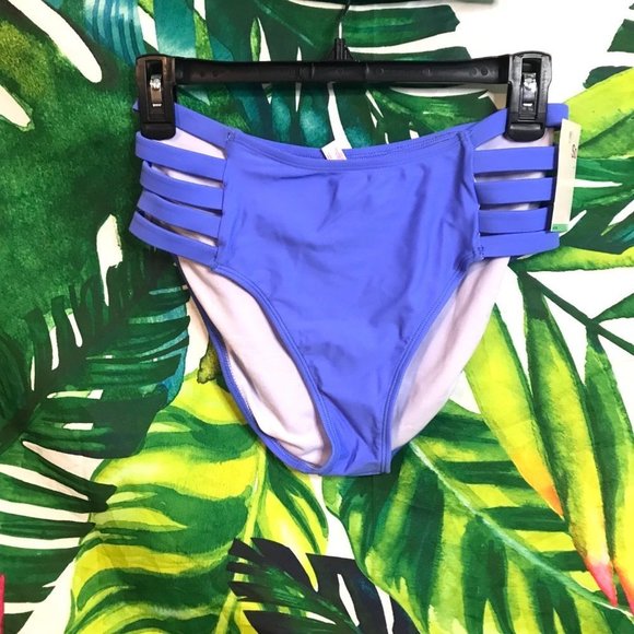 NWT $52 SO Juniors Medium Purple Orange Green Colorful Bikini Swimwear Set - Picture 4 of 9